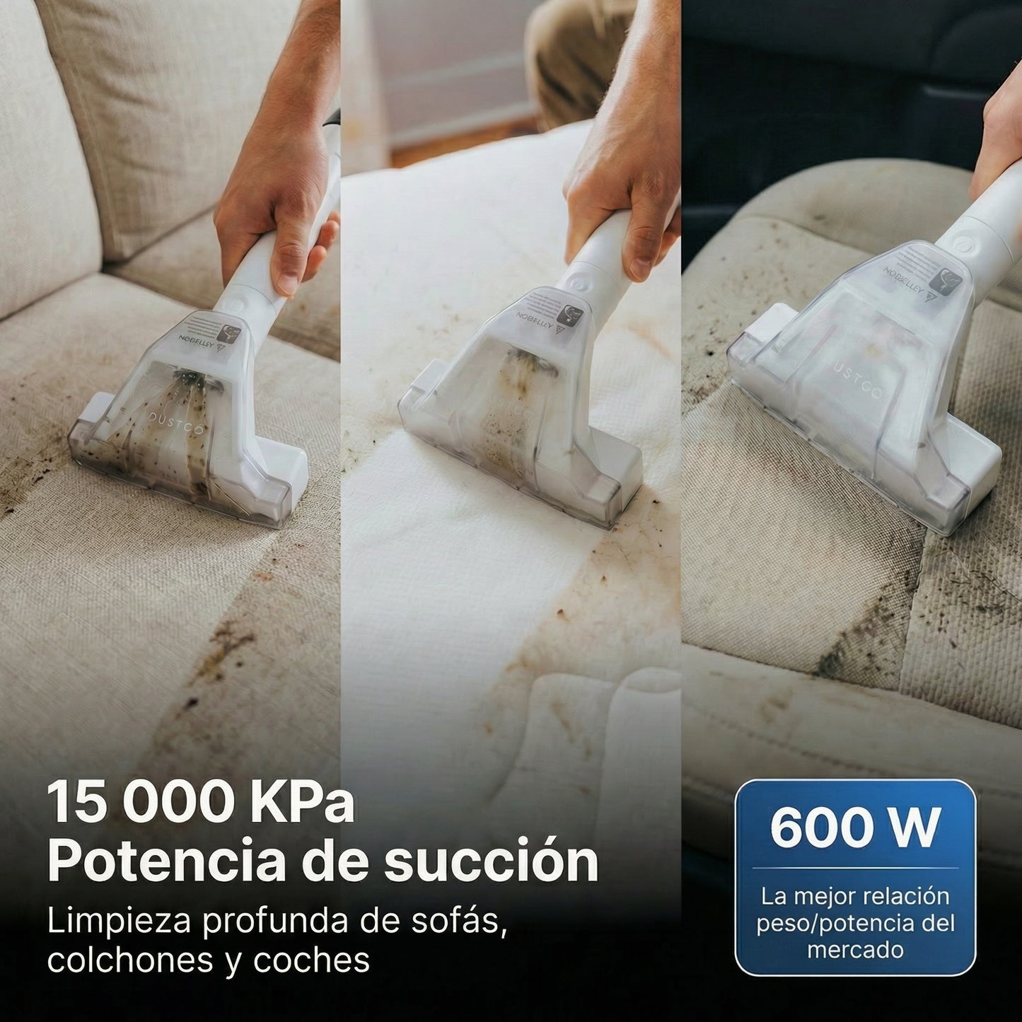 Aspiradora Tapicerías Dustgo + Detergente GRATIS